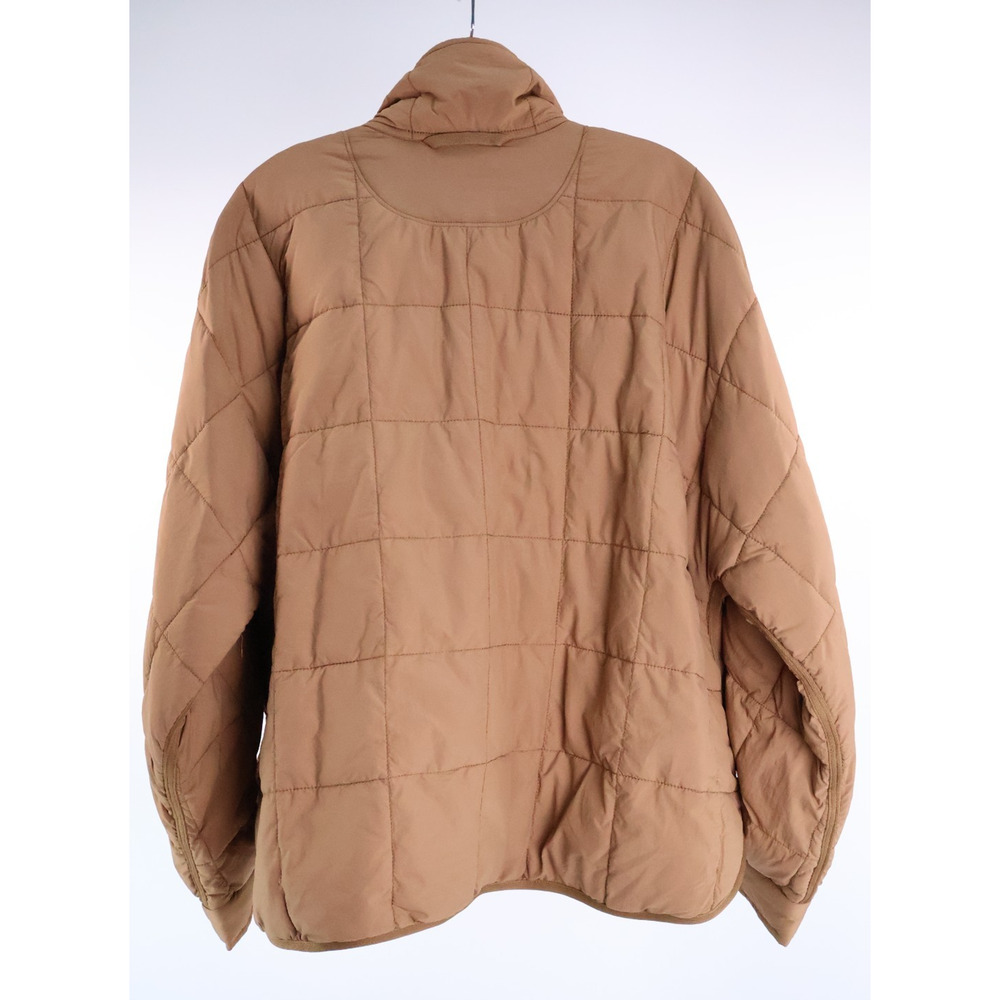 Free People Movement Pippa Puffer Jacket Brown Women Medium Full Zip Read - Picture 6 of 10